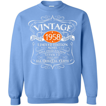 Vintage 60th Birthday T-shirt 1958 All Original Parts Carolina Blue
