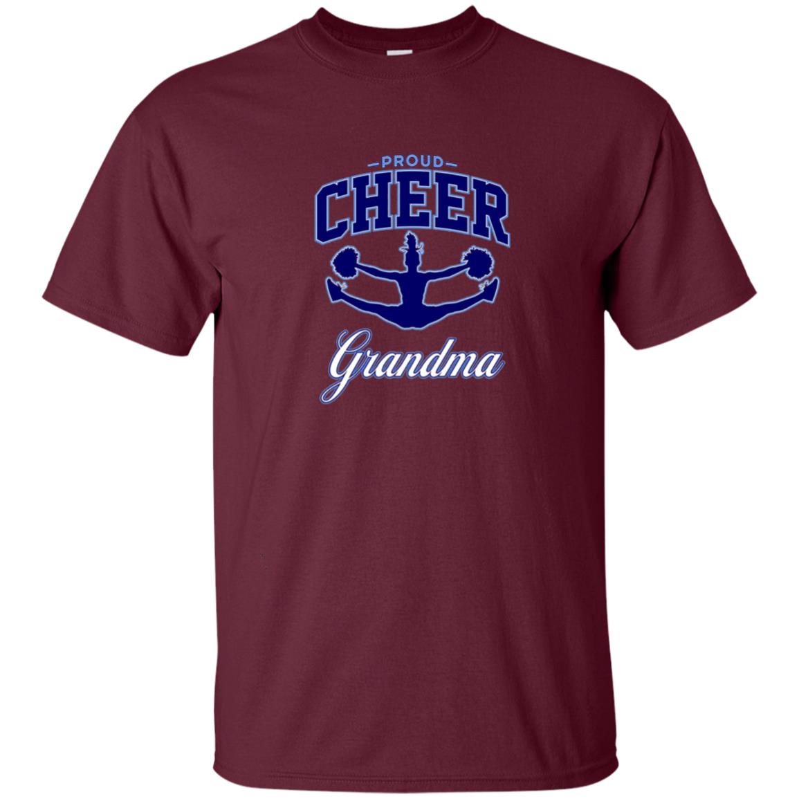 Proud Cheer Grandma Mama Shirt Maroon