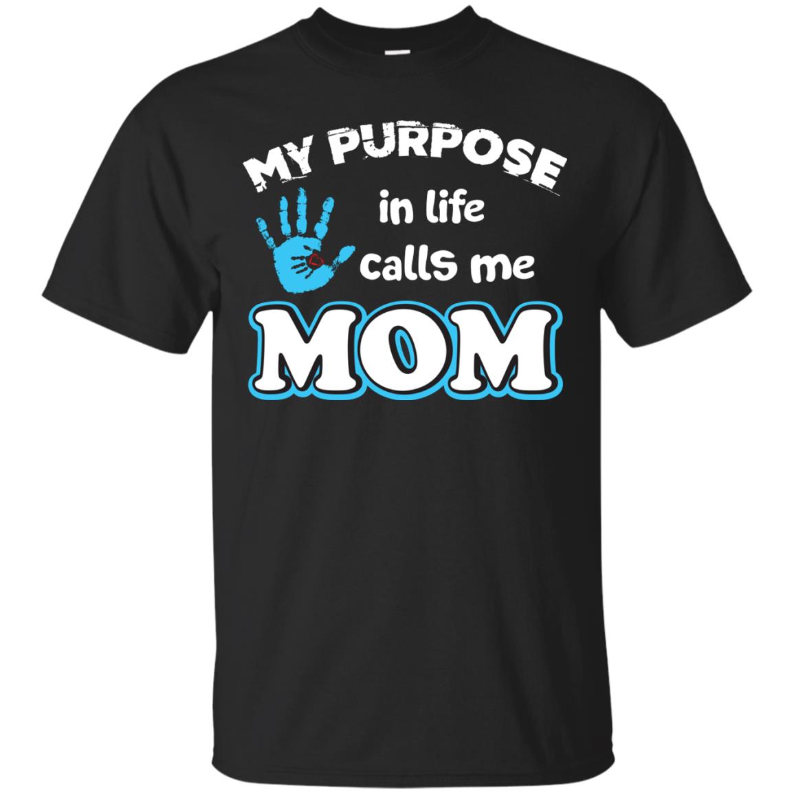 My Purpose In Life Calls Me Mom Pregnancy T-shirt For Mom Black