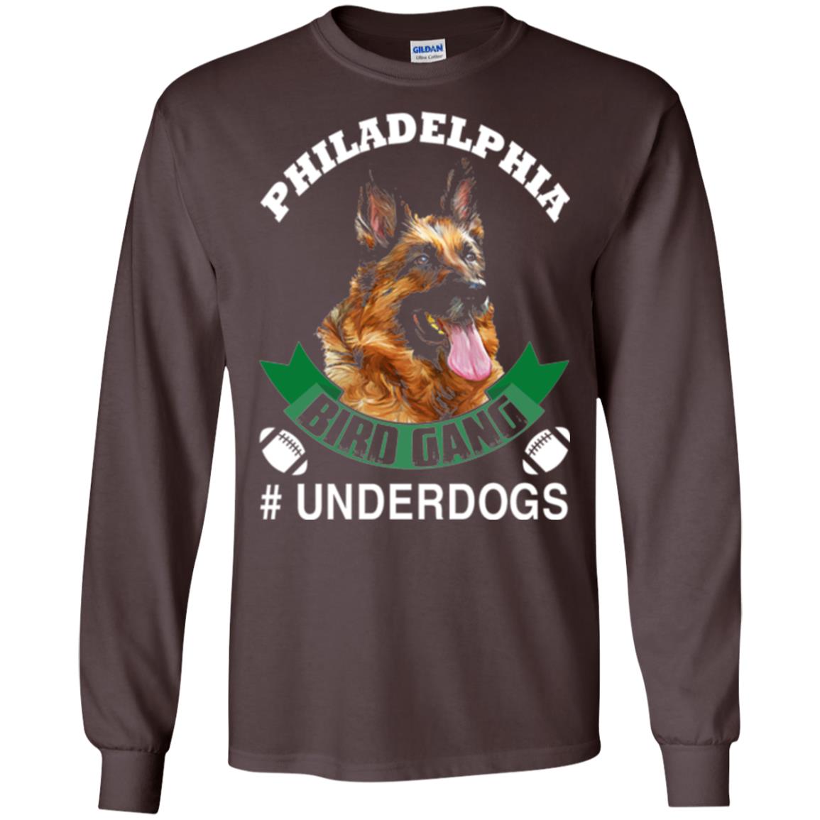 Football Lover T-shirt Philadelphia Bird Gang Underdogs 2018 Dark Chocolate