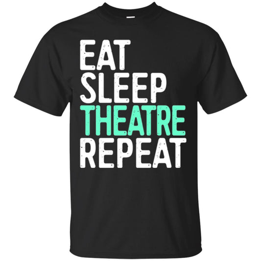 Actor T-shirt Eat Sleep Theatre Repeat T-shirt Black