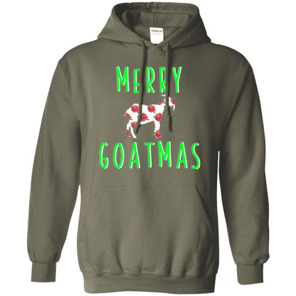 Goat Lovers T-shirt Merry Goatmas Military Green