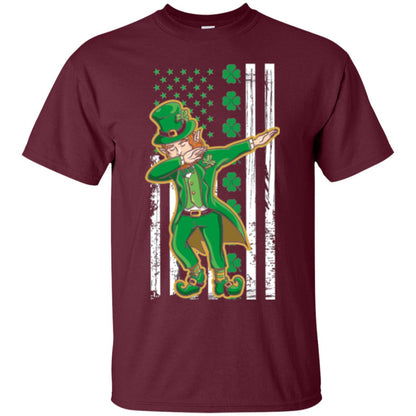 Dabbing Leprechaun St. Patrick's Day T-shirt Maroon