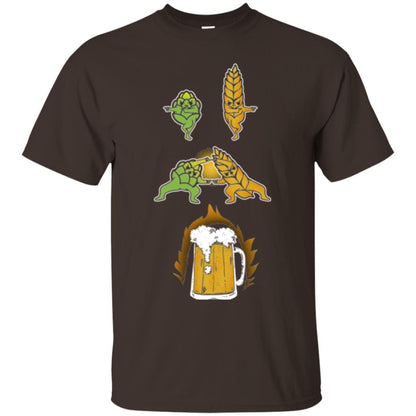 Hop And Malt Fusion To Beer Funny Beer Lover T-shirt Dark Chocolate