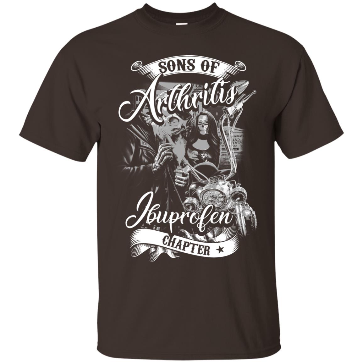 Sons Of Arthritis Ibupronfen Chapter Funny Motorcycle Shirt Dark Chocolate