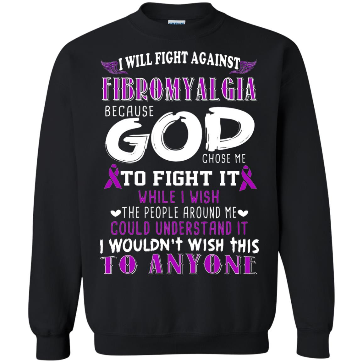 Fibromyalgia Awareness Shirt I Will Fight Against Fibromyalgia Black