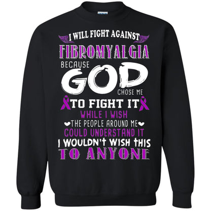Fibromyalgia Awareness Shirt I Will Fight Against Fibromyalgia Black