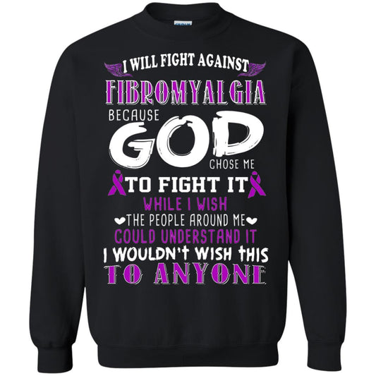 Fibromyalgia Awareness Shirt I Will Fight Against Fibromyalgia Black