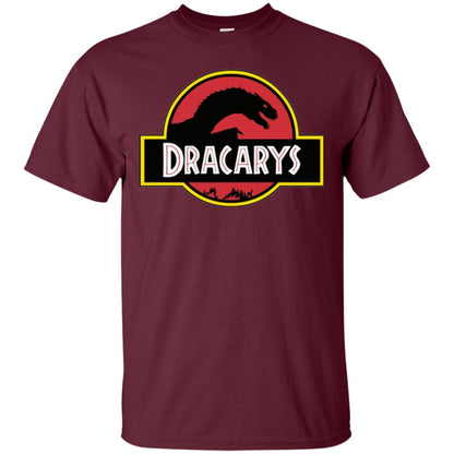 Dracarys Dragon Dinosaur T-shirt Maroon