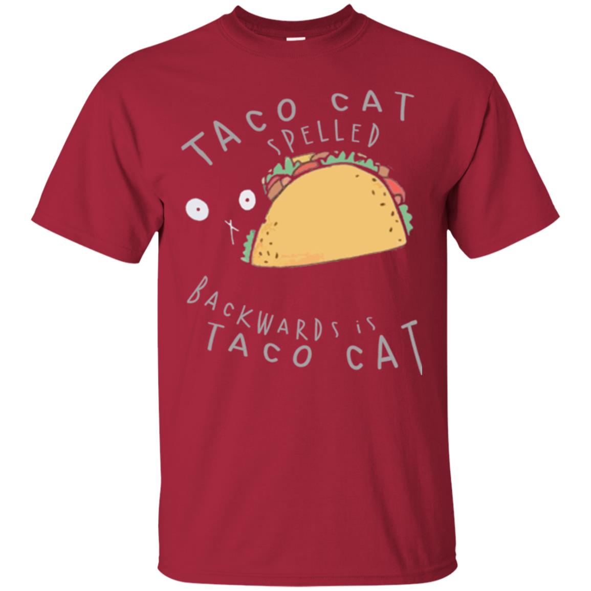 Cat Lovers T-shirt Taco Cat Spelled Backward Is Taco Cat Cardinal