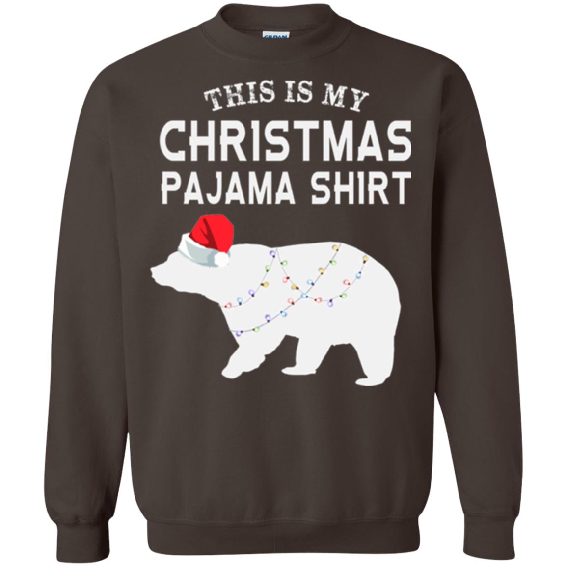 Polar Bear T-shirt This Is My Christmas Pajama Dark Chocolate
