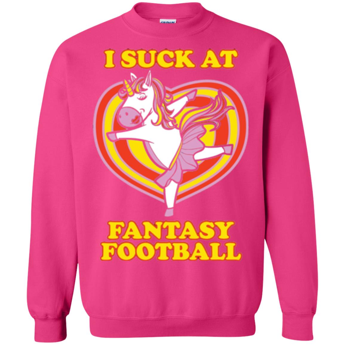 Funny Unicorn Loser T-shirt I Suck At Fantasy Football Heliconia