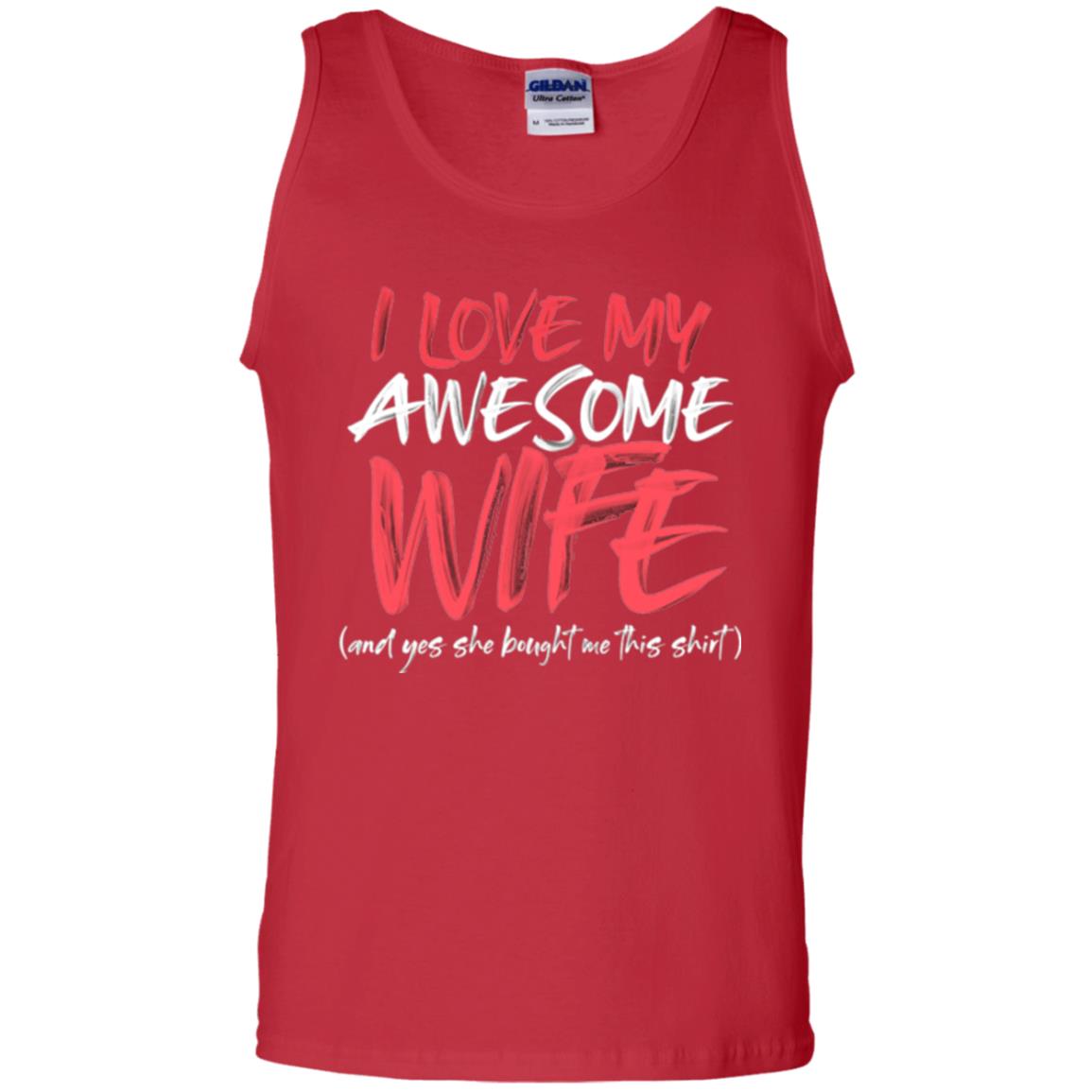 Valentines Day T-shirt I Love My Awesome Wife Red