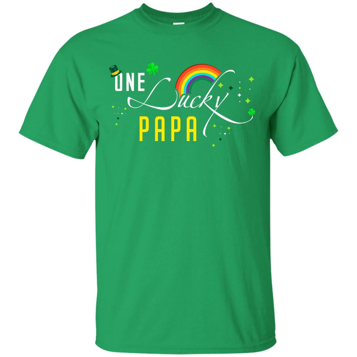 One Lucky Papa St. Patrick_s Day T-shirt Irish Green