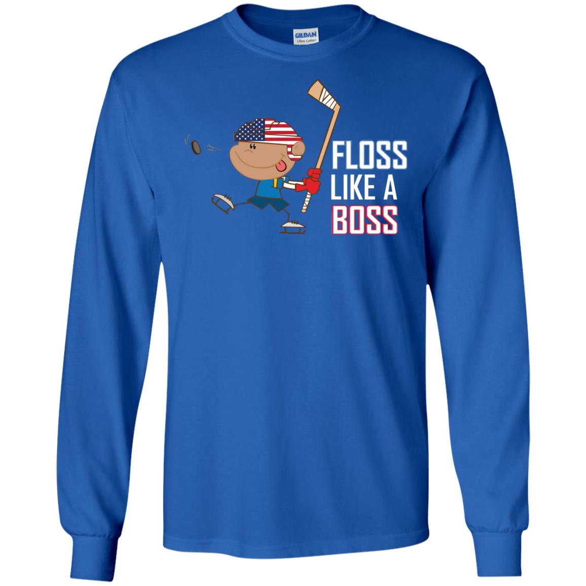 Floss Like A Boss Shirt For Hockey Players Royal