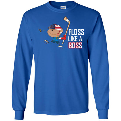 Floss Like A Boss Shirt For Hockey Players Royal