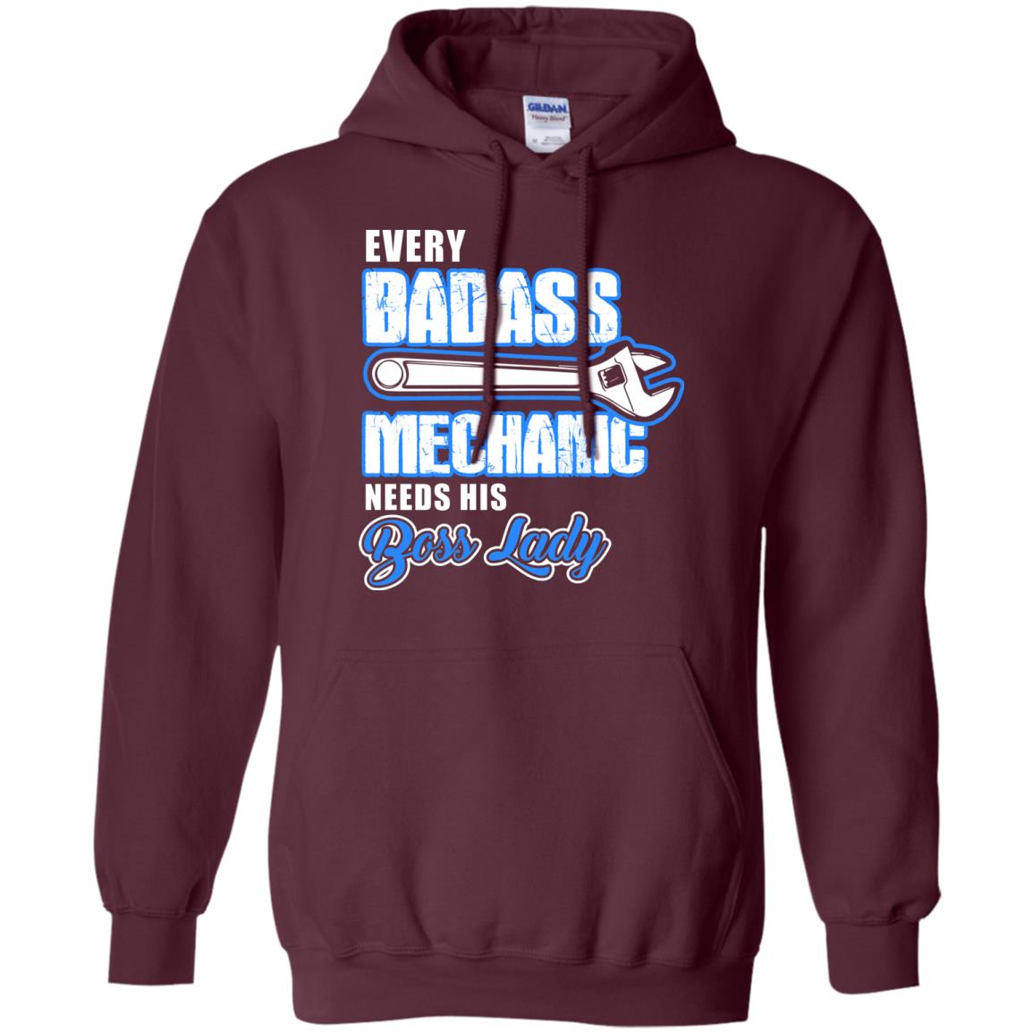 Every Badass Mechanic Needs His Boss Lady Shirt Maroon