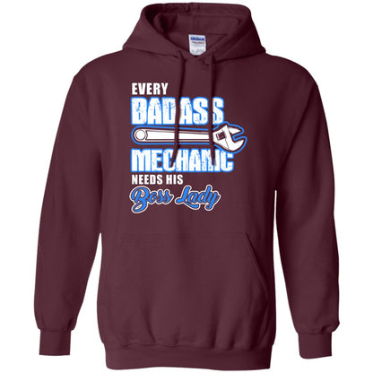 Every Badass Mechanic Needs His Boss Lady Shirt Maroon