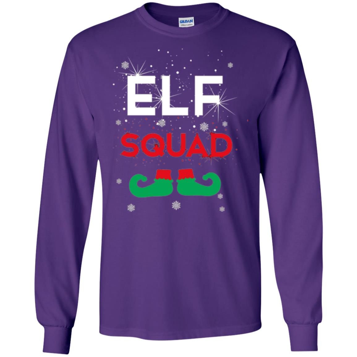 Christmas T-shirt Elf Squad Purple