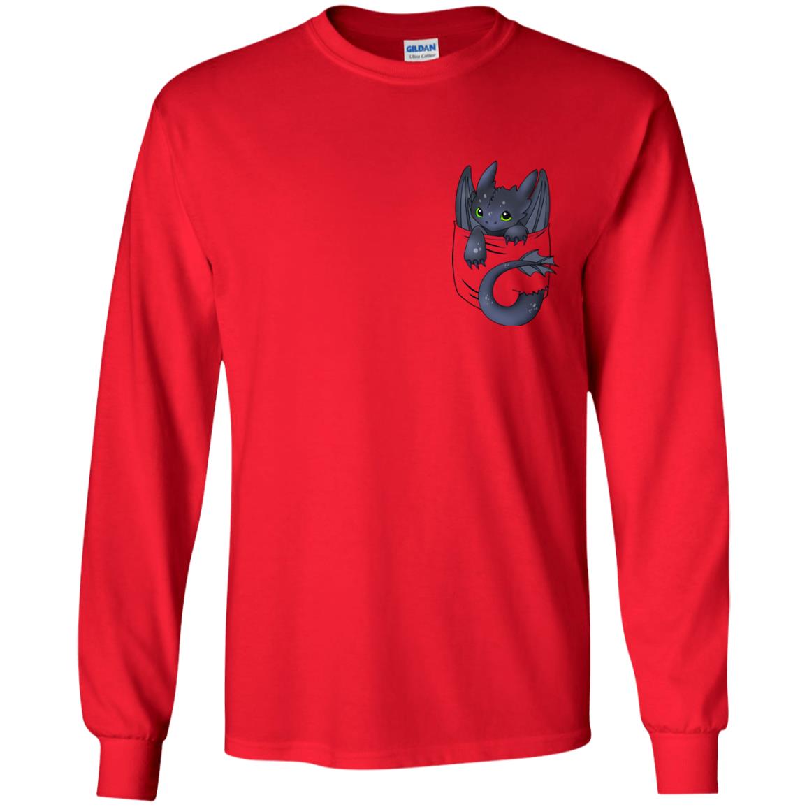 Dragon In Pocket Shirt Red