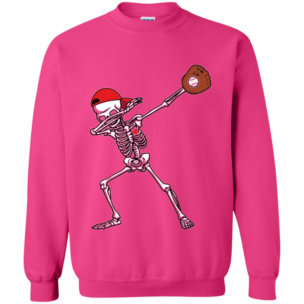Dabbing Skeleton Baseball Lover T-shirt Heliconia
