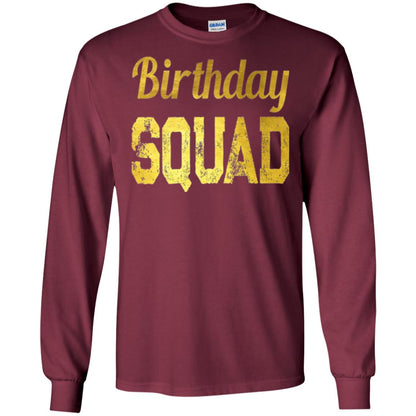 Birthday Squad Gold T-shirt Maroon