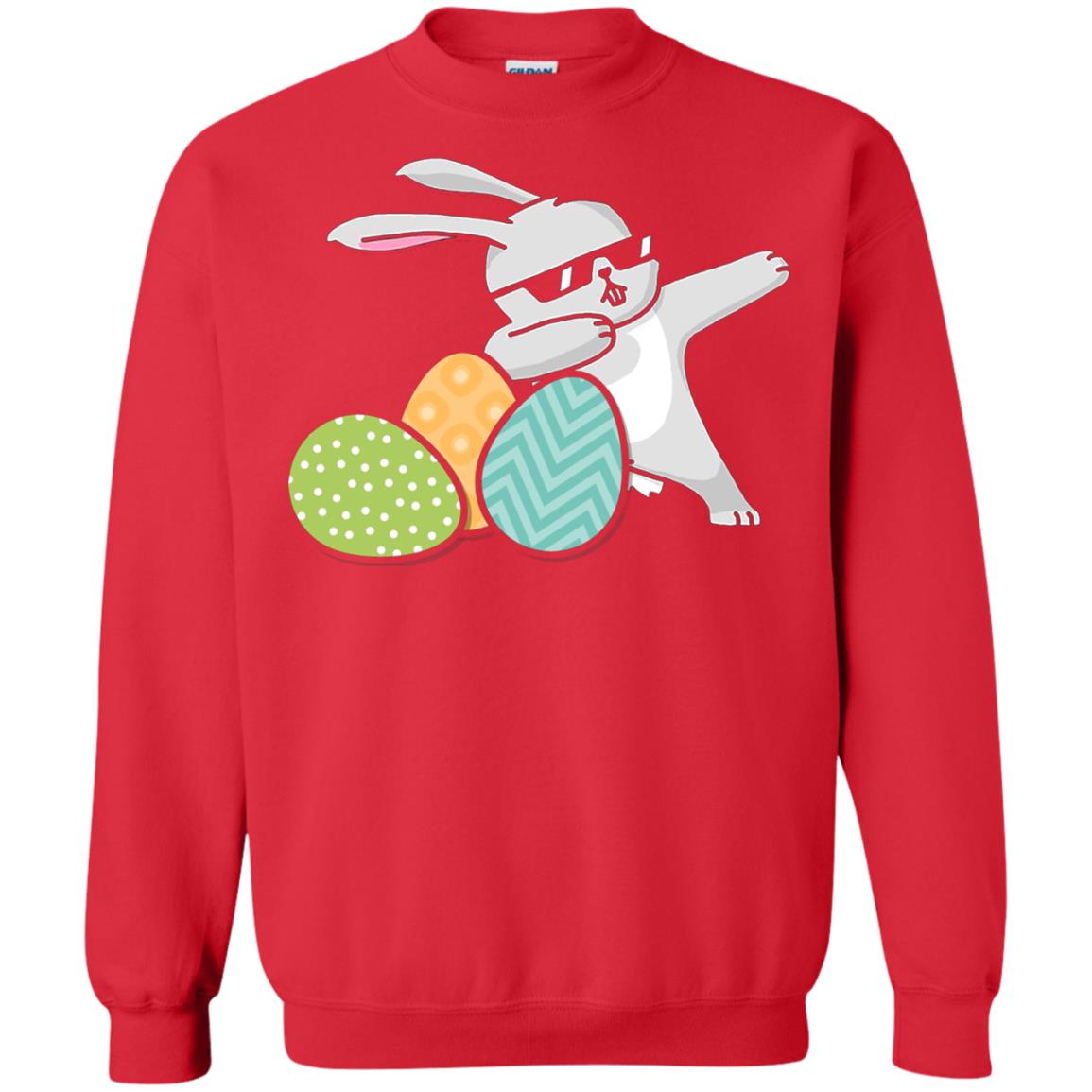 Easter Bunny Dabbing Gift Shirt For Dabbing Lover Red