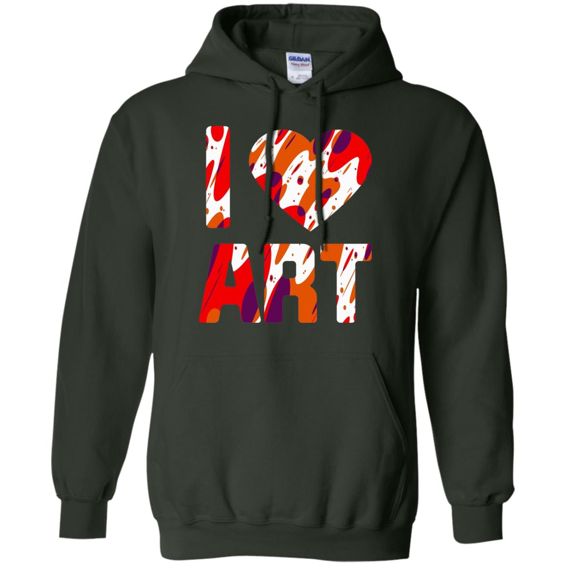 Artist T-shirt I Love Art Forest Green
