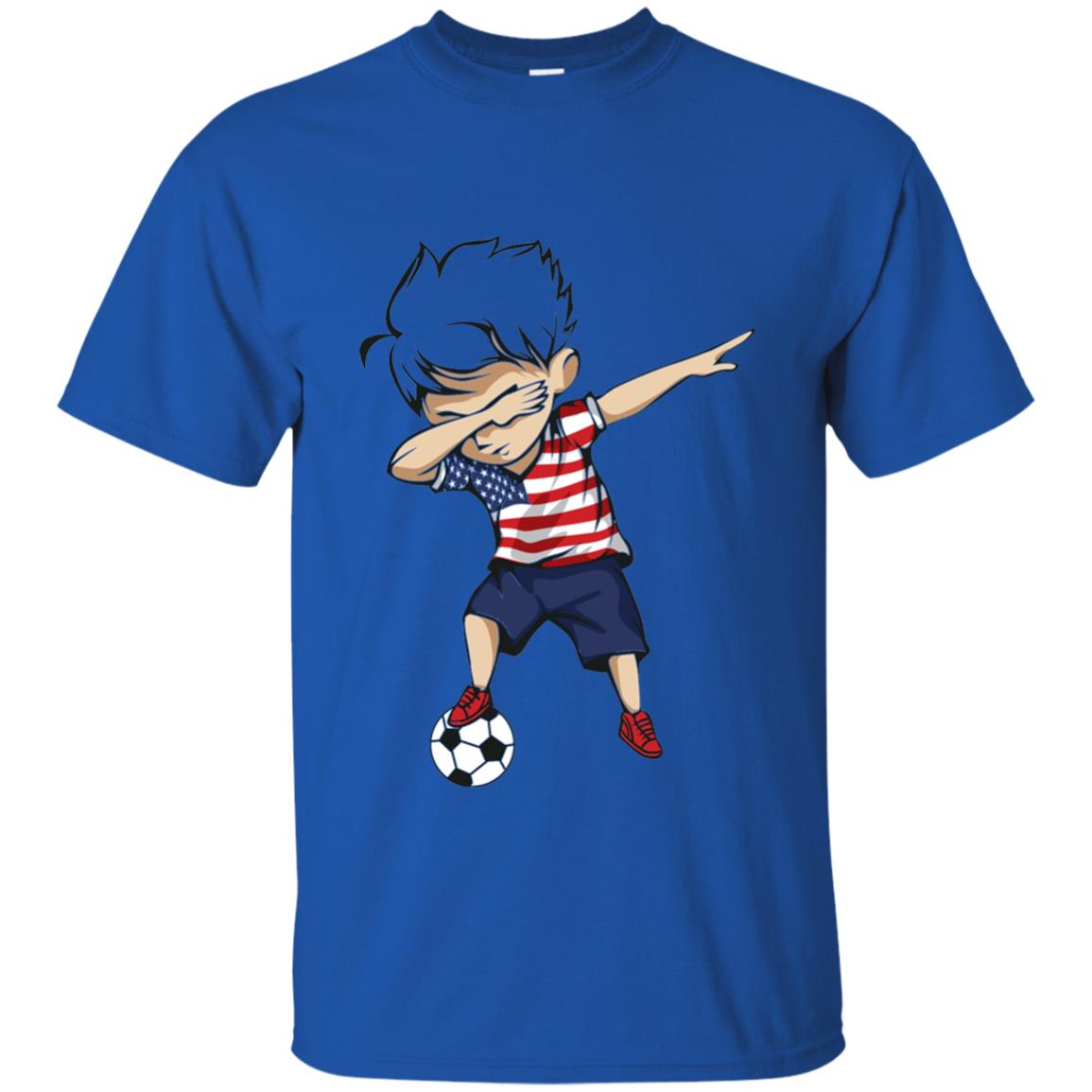 Dabbing Soccer Boy United States Jersey Shirt Usa Football Royal