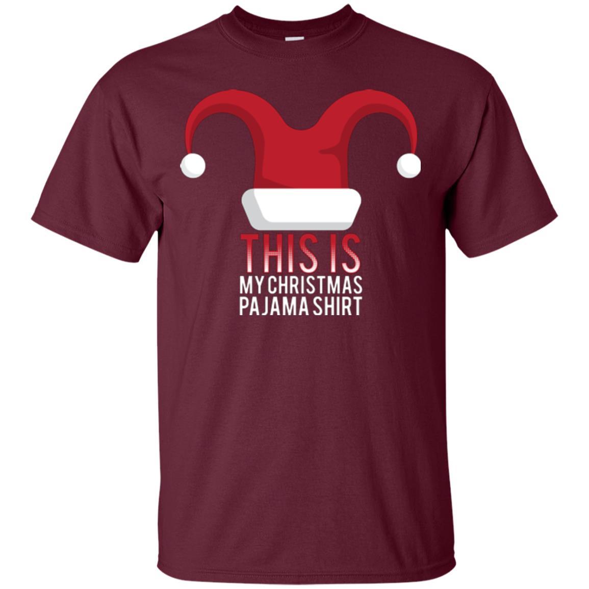 Christmas T-shirt This Is My Christmas Pajama Shirt Maroon