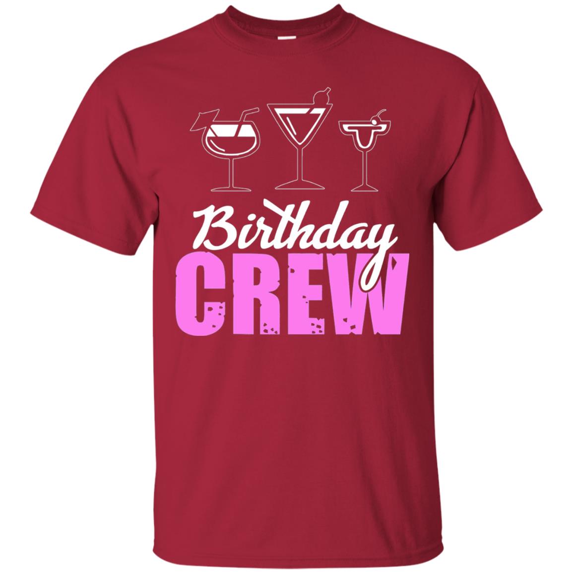 Birthday Crew Funny Girls Birthday Squad T-shirt Cardinal