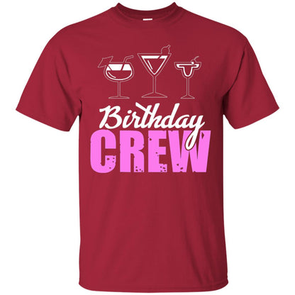 Birthday Crew Funny Girls Birthday Squad T-shirt Cardinal