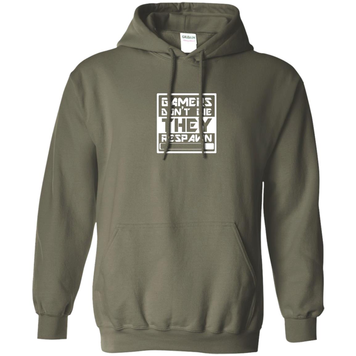 Video Gamer Shirt Don_t Die They Respawn Military Green