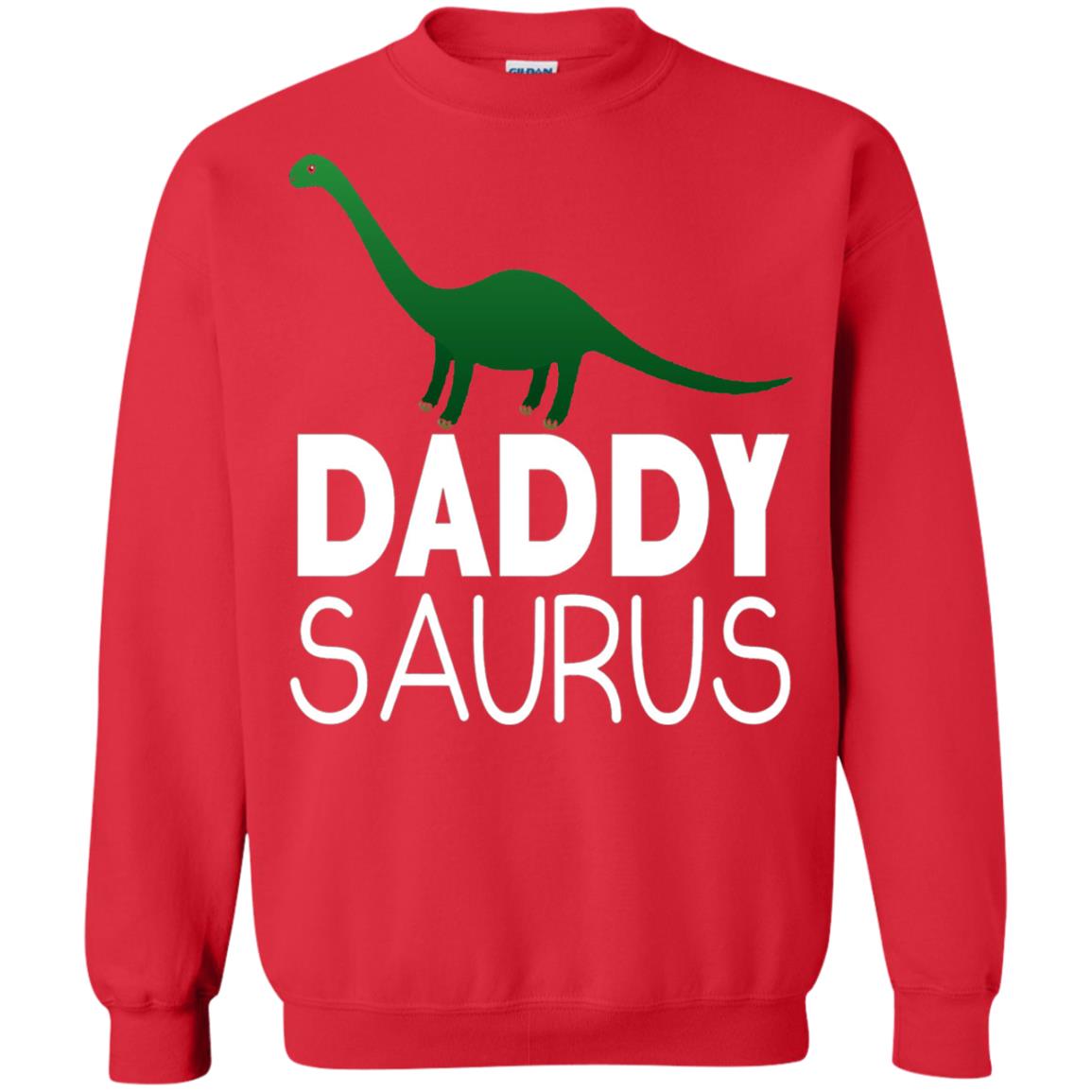 Daddy Saurus Dinosaur Matching Daddy T-shirt Red