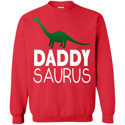 Daddy Saurus Dinosaur Matching Daddy T-shirt Red