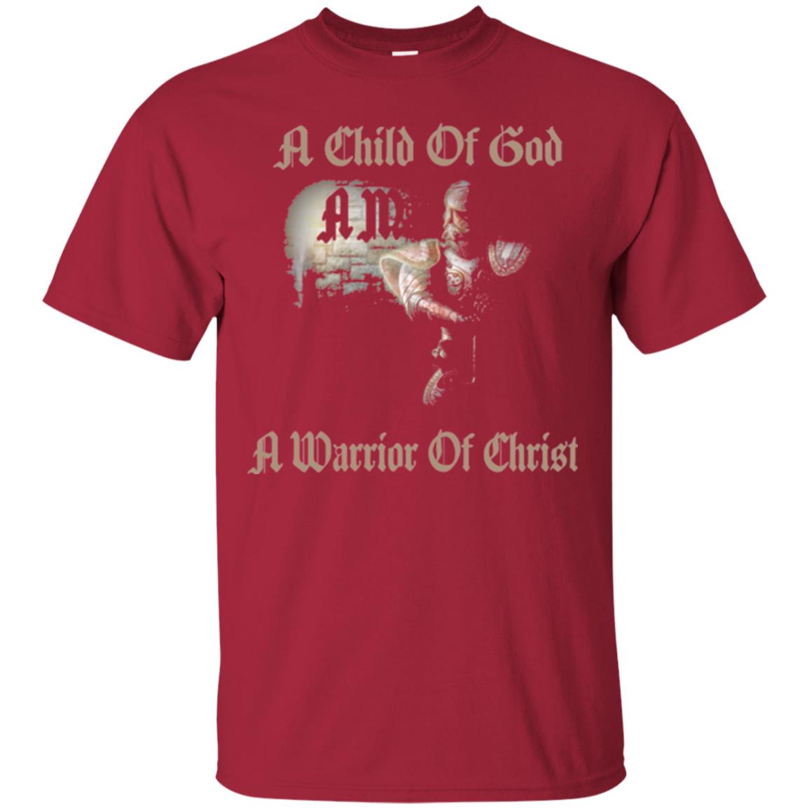 Crusader Knights Templar T-shirt A Child Of God Cardinal