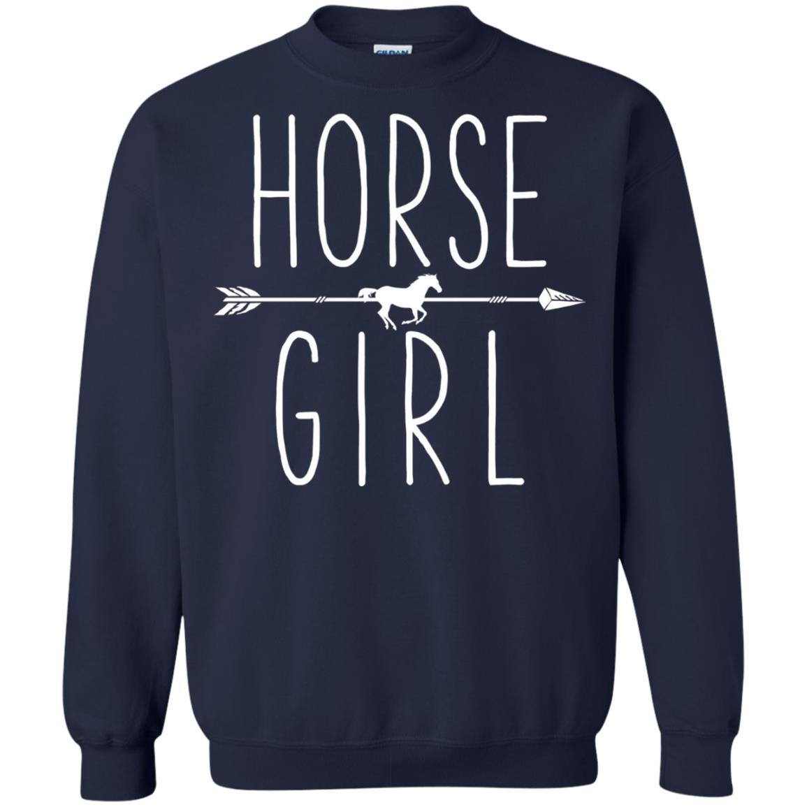 Horse Girl T-shirt I Love My Horses Racing Riding Navy