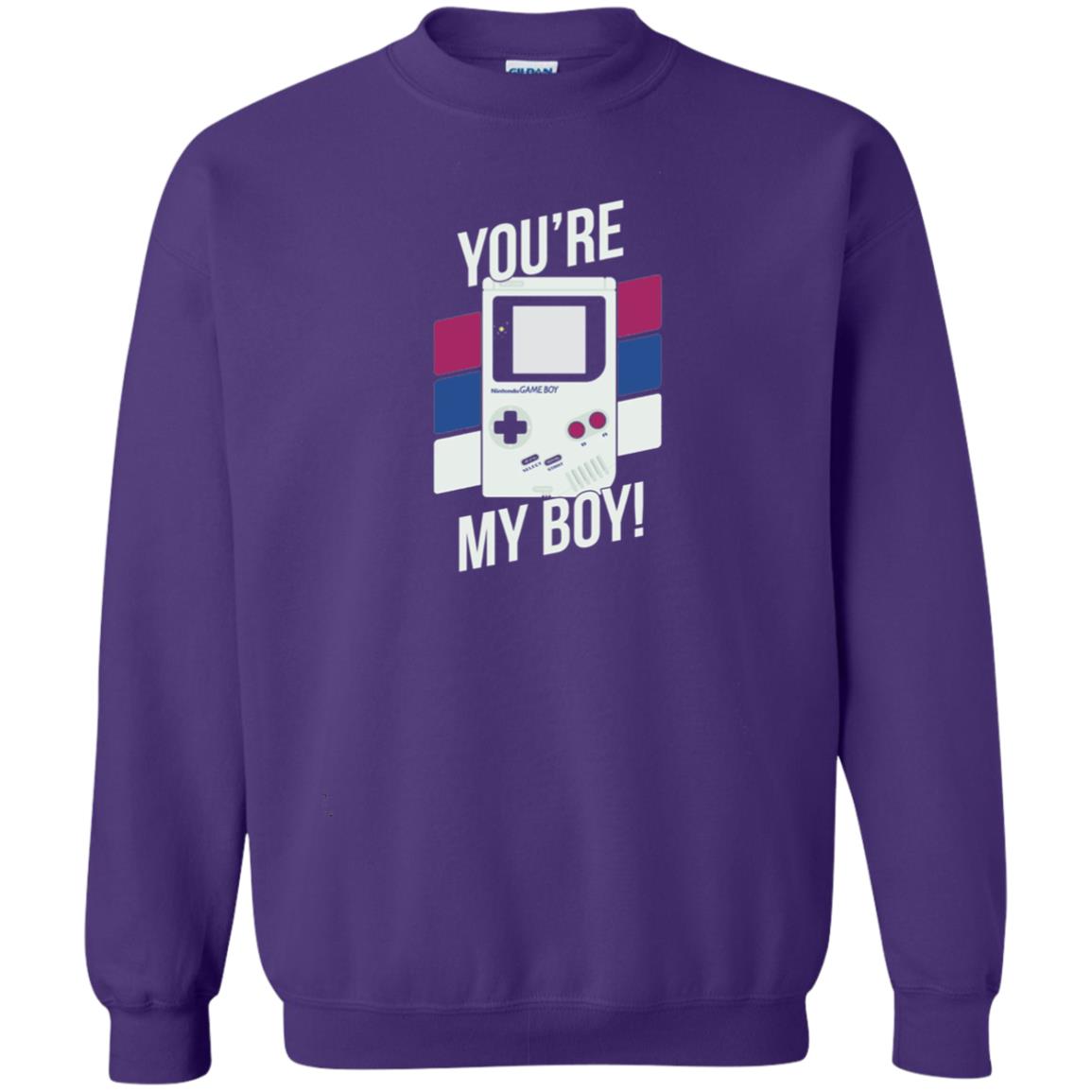 You_re My Boy Stripe Graphic Game Shirt For Boy Purple