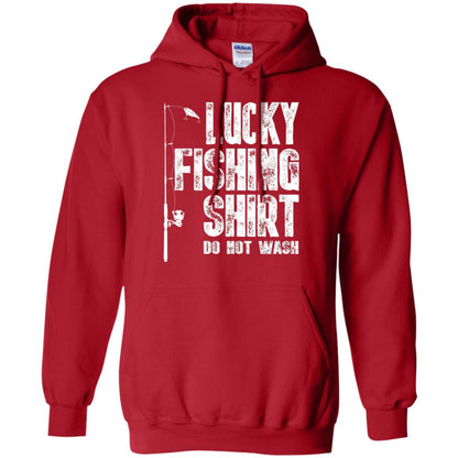 Fisherman T-shirt Lucky Fishing Shirt Do Not Wash Red