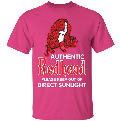 Authentic Redhead Please Keep Out Of Direct Sunlight Cool Redhead Gift Shirt For Girls Heliconia