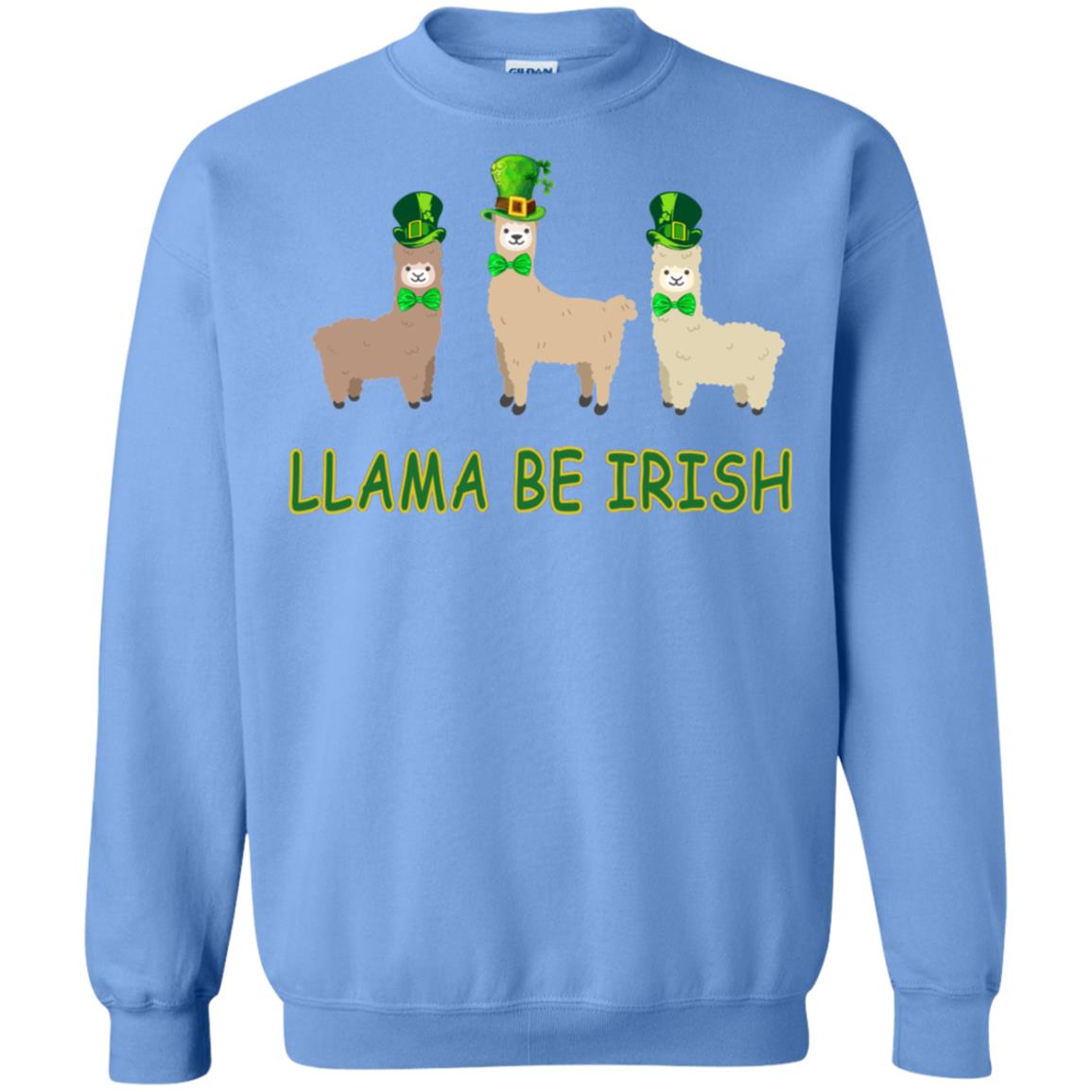 Llama Be Irish Ireland Gift Shirt Carolina Blue