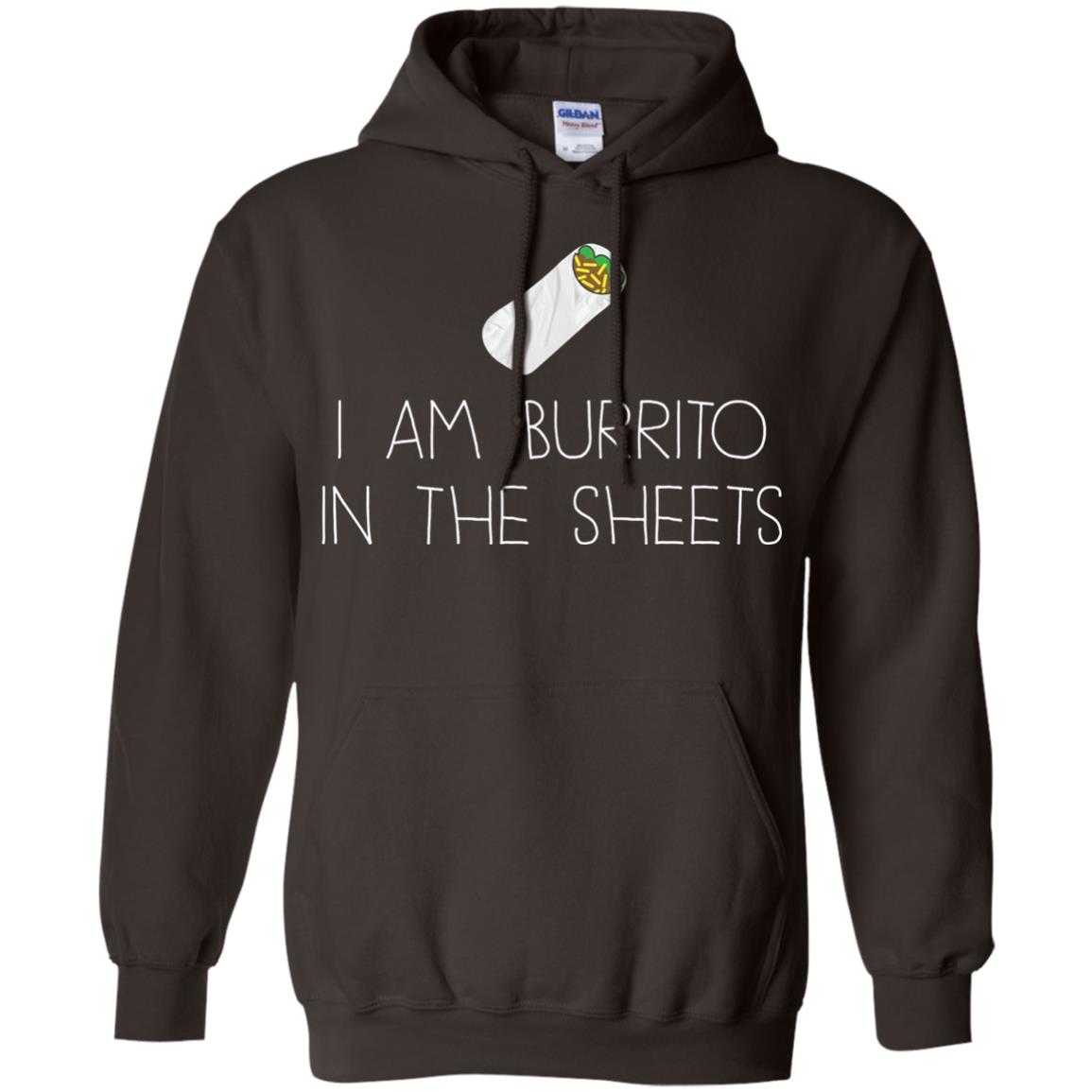 Burrito T-shirt I Am A Burrito In The Sheets Swaddling Dark Chocolate