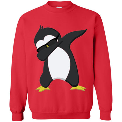 Chirstmas T-shirt Dabbing Penguin Red