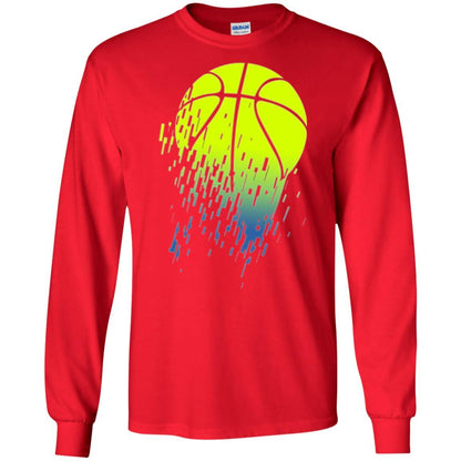 Basketball T-shirt Disintegrating Neon Green Red