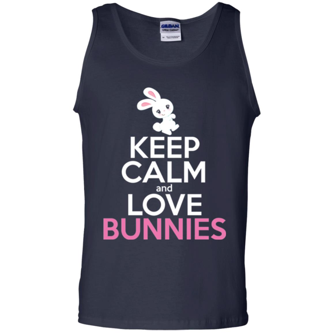 Bunny T-shirt Keep Calm And Love Bunnies Navy