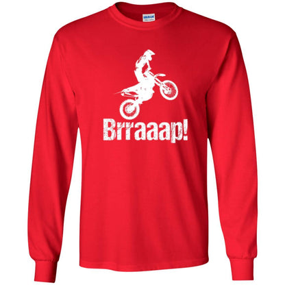Motocross T-shirt Dirt Bike Rider Brraaap Red