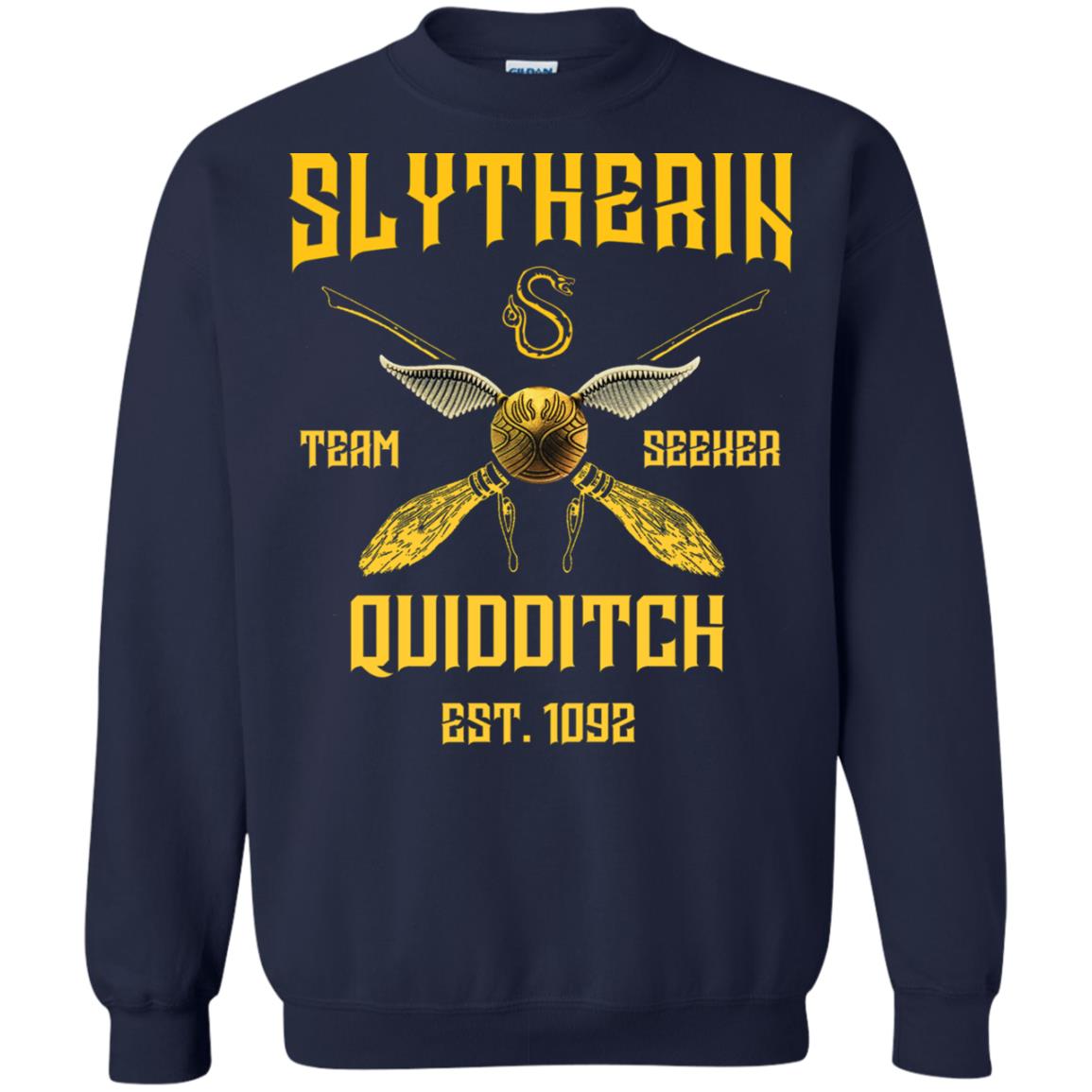 Slytherin Quiddith Team Seeker Est 1092 Harry Potter Shirt Navy