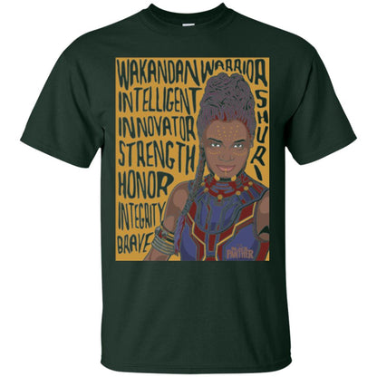 Black Panther Movie Shuri Word Art T-shirt Forest