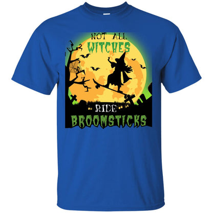 Not All Witches Ride Broomsticks Witches Ride Skateboard Funny Halloween Shirt Royal