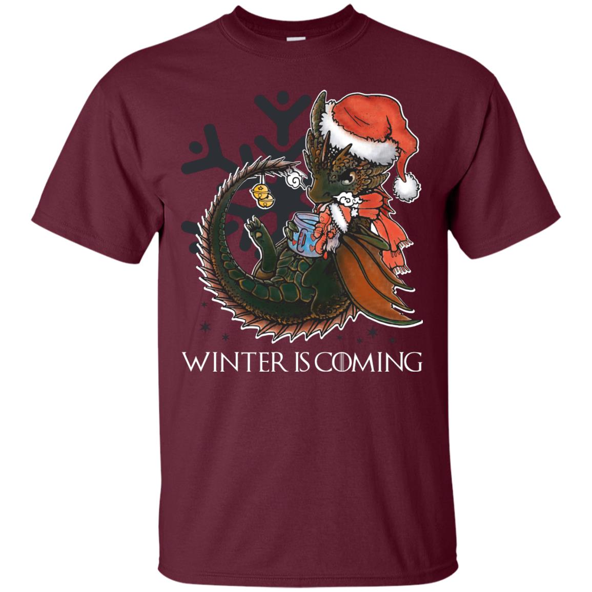 Winter Is Coming Christmas Shirt Maroon